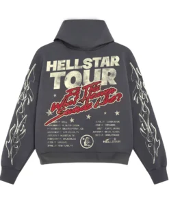 HELLSTAR HOODIE STUDIOS RECORDS TOUR FADED BLACK