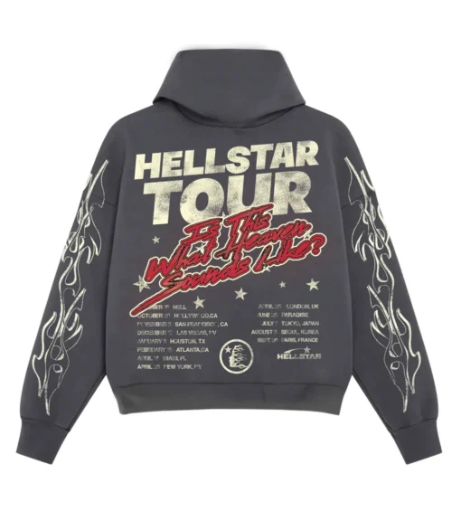 HELLSTAR HOODIE STUDIOS RECORDS TOUR FADED BLACK